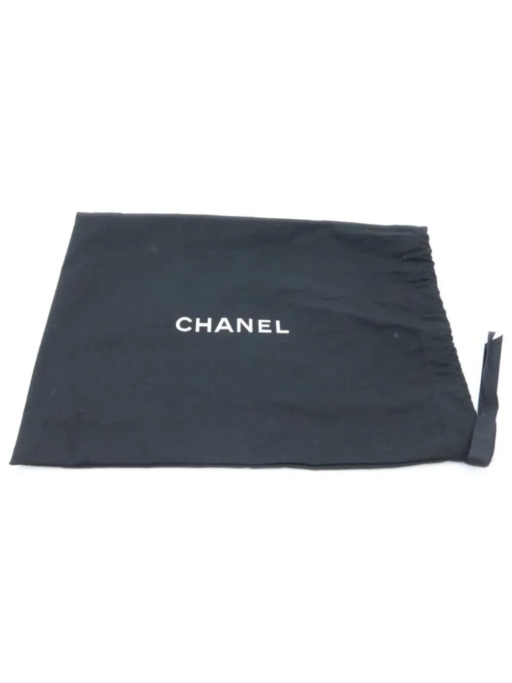 Chanel CC Logo Fleece 2-Way Shoulder Bag Black Leather Gold